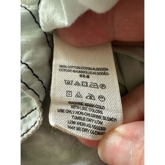 Free People Women's M Blue Chambray Button Down Shirt Long Sleeve Casual - Picture 5 of 6